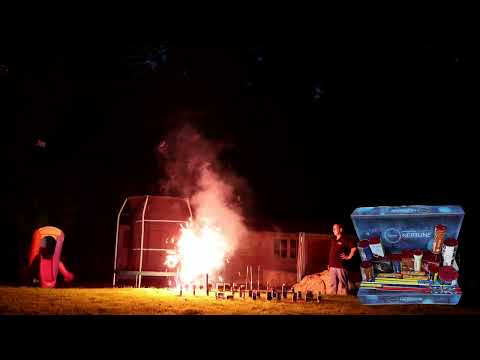 Neptune Box firework, firing demo