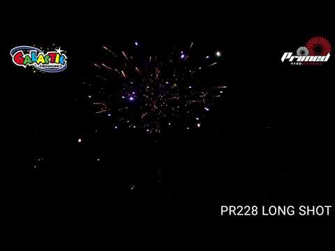 Long Shot firework from Las Vegas Crate by Primed Pyrotechnics creating a colorful aerial burst, included in the full display kit.
