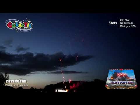 Destroyer & Poisonous Spider firework demo by Galactic Fireworks