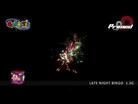 Late Night Bingo 20-shot cake firework display video