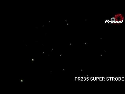 Super Strobe rocket firing demo — massive white strobe burst from 172g Primed rocket
