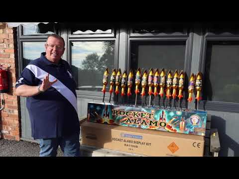Nigel Turver reviewing the sheer size of the Rocket Alamo 15-piece crate.