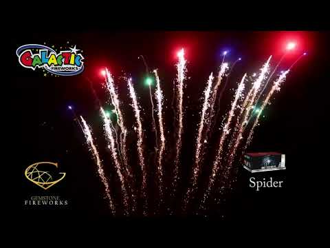 Spider firework, firing demo