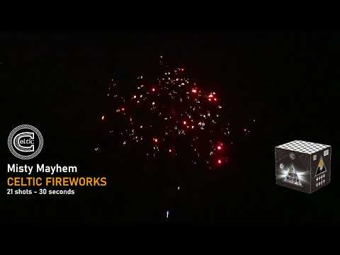 Misty Mayhem firework, firing demo