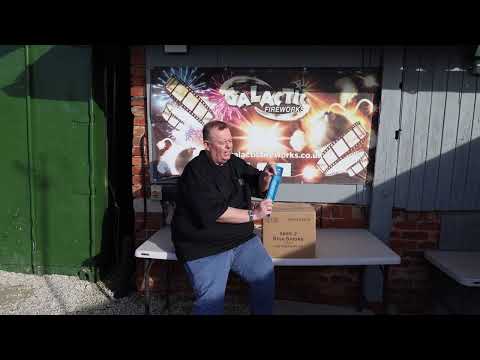 Blue Handheld Smoke Grenade firework demo by Cube Fireworks