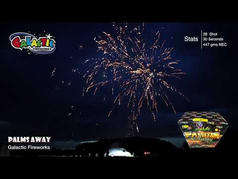 Performance video of Palms Away firing in a zig-zag pattern with hanging gold willows.