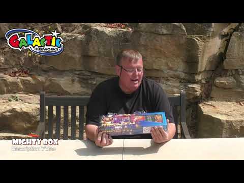 Galactic Fireworks team member unpacking the Mighty Selection Box to show the low-noise fountains and candles.