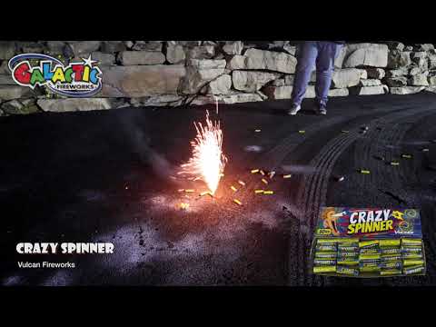 Crazy Spinners firework demo by Vulcan