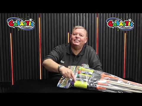 War Hawks rocket firing demo — five 1.3G rockets with brocade effects by Bright Star