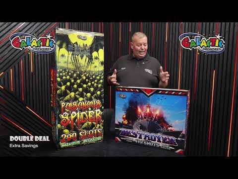 Destroyer & Poisonous Spider firework demo by Galactic Fireworks