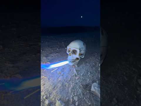 Skull firework, firing demo