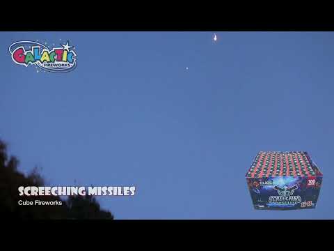 100 Shot Screeching Missiles firework demo by Cube Fireworks