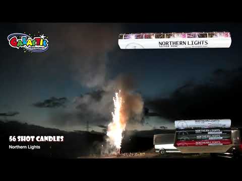 Performance video of the Northern Lights candles firing individually.