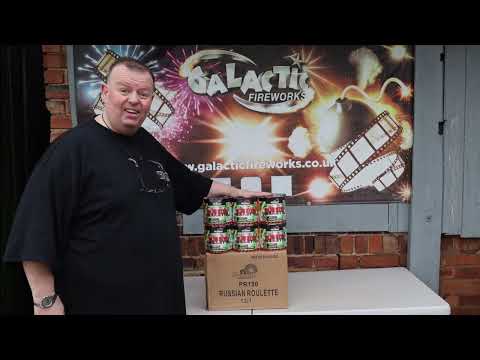 Russian Roulette 19-shot cake firework display video