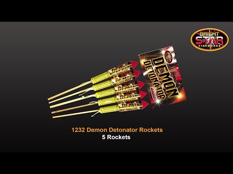 Demon Detonator Rockets firework demo by Bright Star