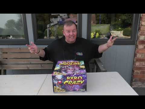 Nigel Turver reviewing the Pyro Crazy 100 shot cake.