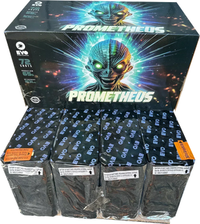 Prometheus 72-shot fanned compound firework by Evo Fireworks