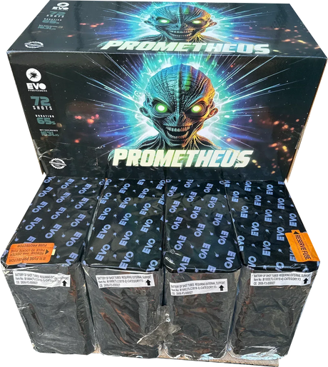 Prometheus 72-shot fanned compound firework by Evo Pyrotechnics