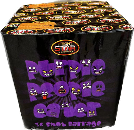 Purple People Eater 36-shot F3 cake firework by Bright Star