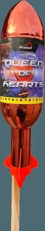 Queen of Hearts single F3 heart-shape rocket by Primed Pyrotechnics