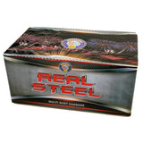 Real Steel 88-shot fanned F3 cake firework by Brothers Pyrotechnics
