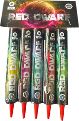 Red Dwarf pack of 5 single shot firework candles by Evolution Fireworks.