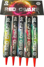 Red Dwarf pack of 5 single shot firework candles by Evolution Fireworks.