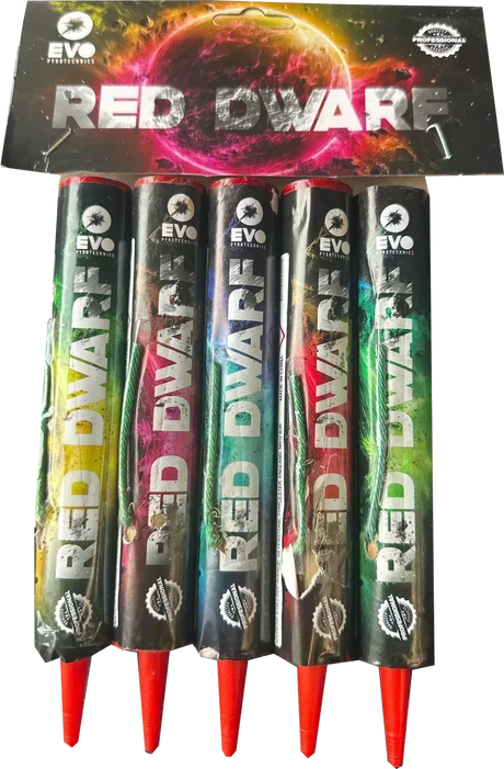 Red Dwarf 5-pack F2 single-shot candles by Evolution