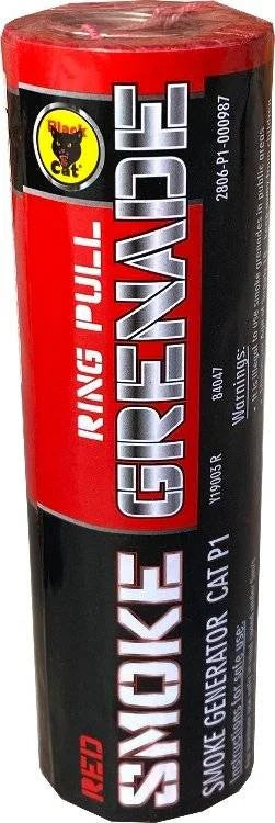 Red smoke grenade by Black Cat, pack of five