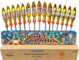 Rocket Alamo by Brothers Pyrotechnics, 15-pack crate of giant 1.3G F3 rockets including King Reborn and Space X