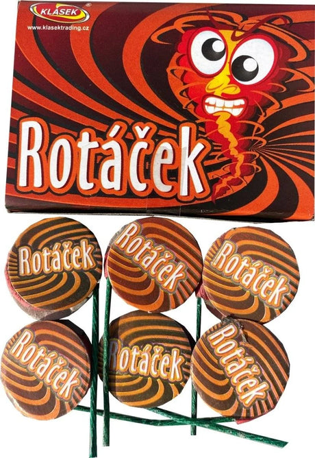 Rotacek 6-pack novelty ground spinners by Klasek