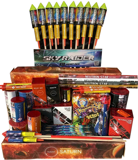 Saturn Bargain Bag 35 Item Fireworks Selection Pack