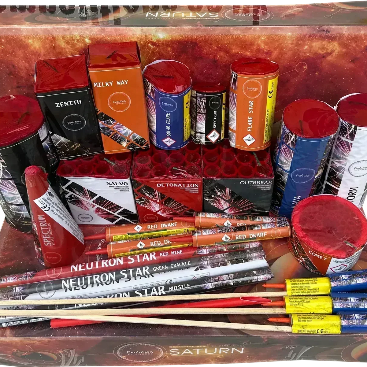 Saturn Box by Evolution | Selection Box | Galactic Fireworks