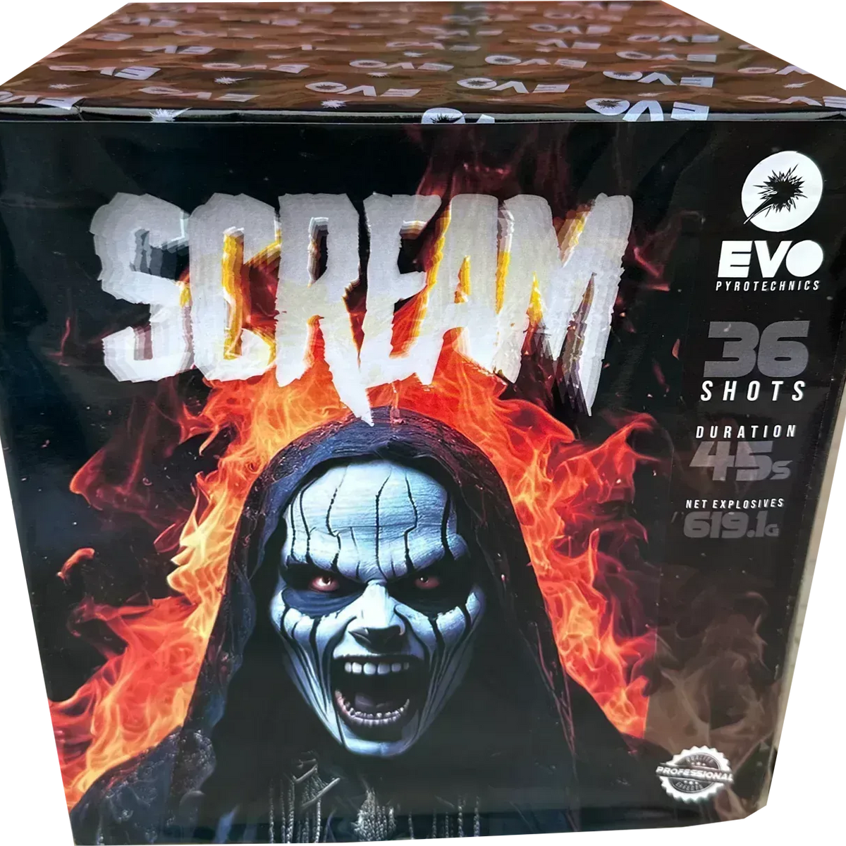 Scream by Evo | 36-Shot 30mm Cake – Galactic Fireworks