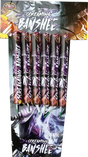 Pack of 6 Screaming Banshee rockets by Bright Star Fireworks.