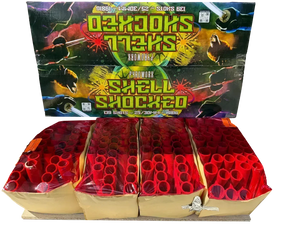 Shell Shocked 139-shot fanned compound firework by Pyroworx