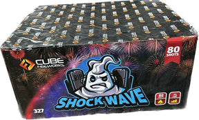Shockwave 80-shot F3 cake firework by Cube Fireworks