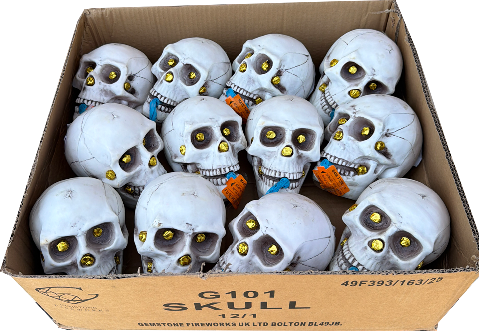 12x Skull fountain firework by Gemstone