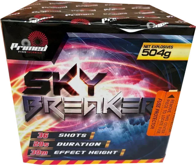 Sky Breaker firework cake by Galactic Fireworks