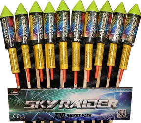 Sky Raider 10-pack F3 rockets by Primed Pyrotechnics