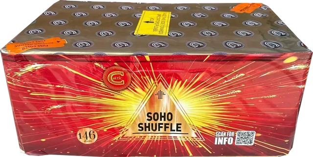 Soho Shuffle firework cake by Galactic Fireworks