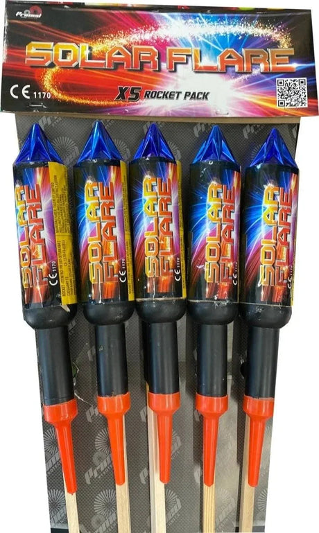 Solar Flare 5-pack F3 rockets by Primed Pyrotechnics