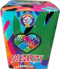 Solidarity 16 shot garden firework cake by Brothers Pyrotechnics in packaging.