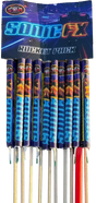Pack of 10 Sonic F/X Rockets by Bright Star in packaging.