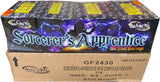 Sorcerer's Apprentice 135-shot fanned F2 compound firework by Galactic Fireworks