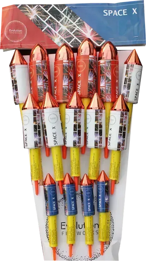 X-SPACE Rockets firework rocket by Galactic Fireworks
