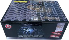 Spider 90-shot fanned low-noise F3 cake firework by Gemstone