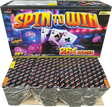 Spin To Win 264 shot compound firework by Primed Pyrotechnics in packaging.