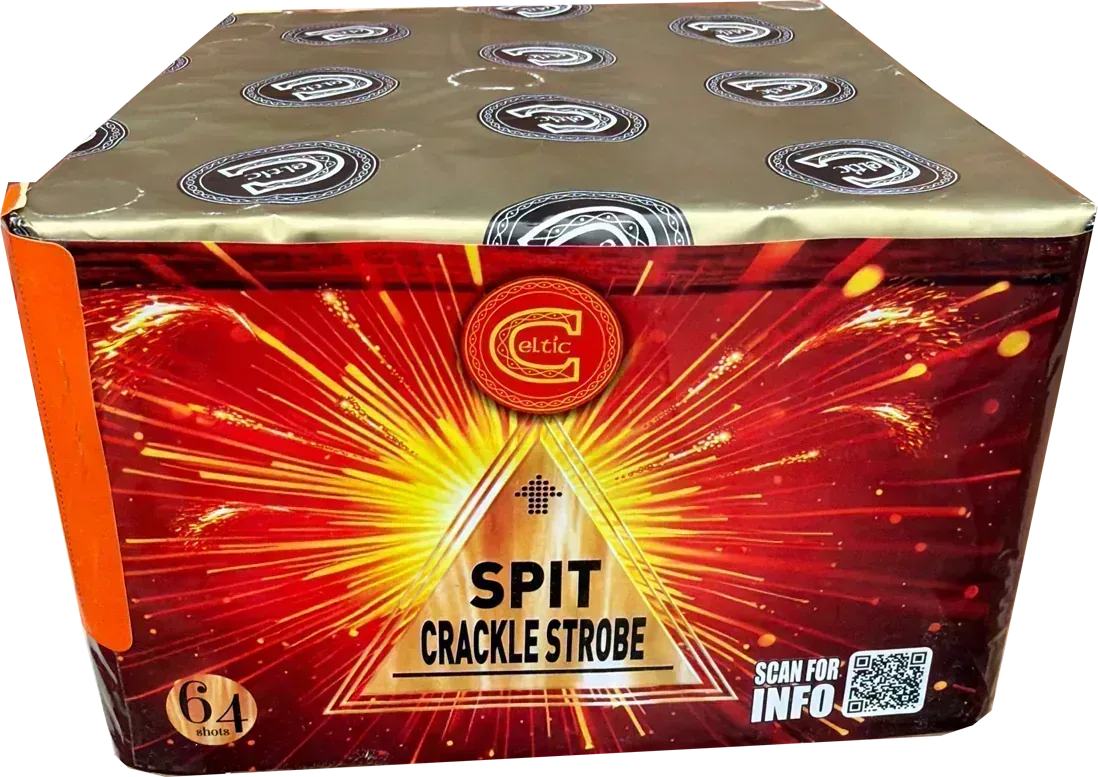 Spit, Crackle, Strobe firework cake by Galactic Fireworks
