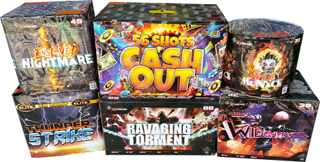 Super Six six-piece complete display firework pack by Galactic Fireworks